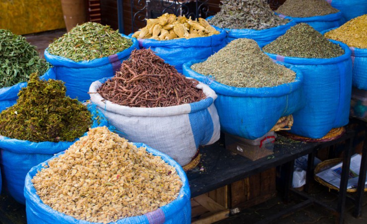 "Spices In A Moroccan Market"
