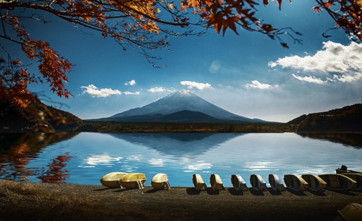 "Hakone With Mount Fuji In Background"