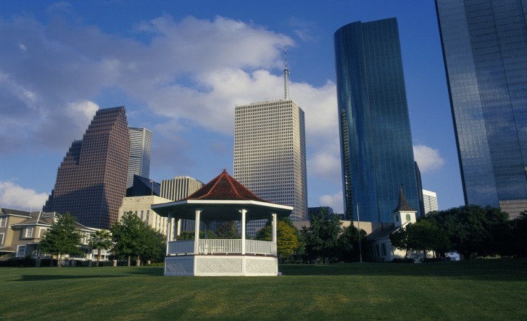 "Band Stand In Sam Houston Park"