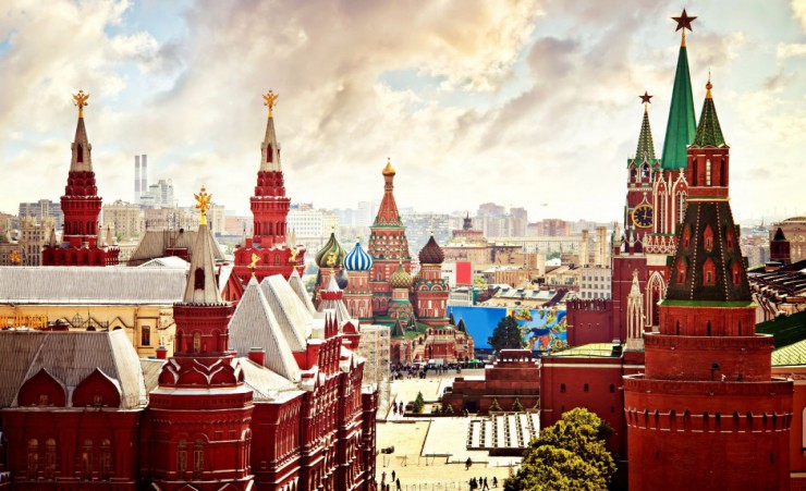 "Aerial View Of The Kremlin"