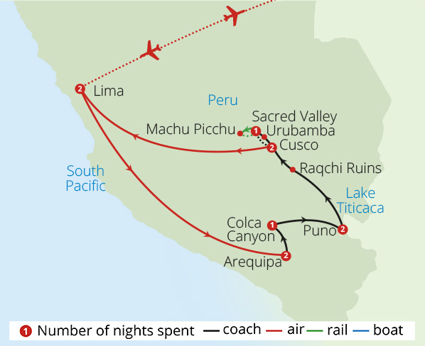 Sacred Peru Route Map