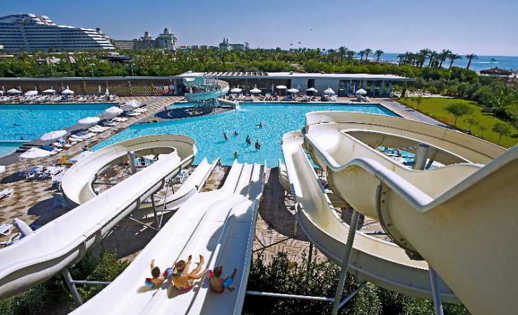 Pool with slides